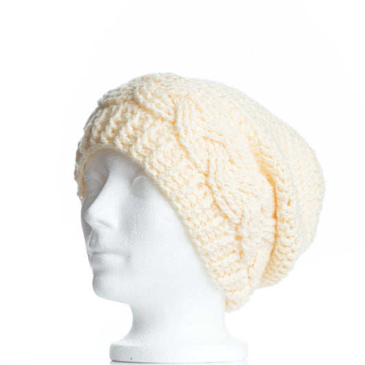 Fisherman Cabled Slouchy Toque