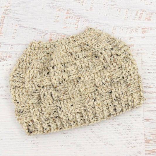 In-Stock 3-10 Year The 'Everyday' Messy Bun Hat in Oatmeal