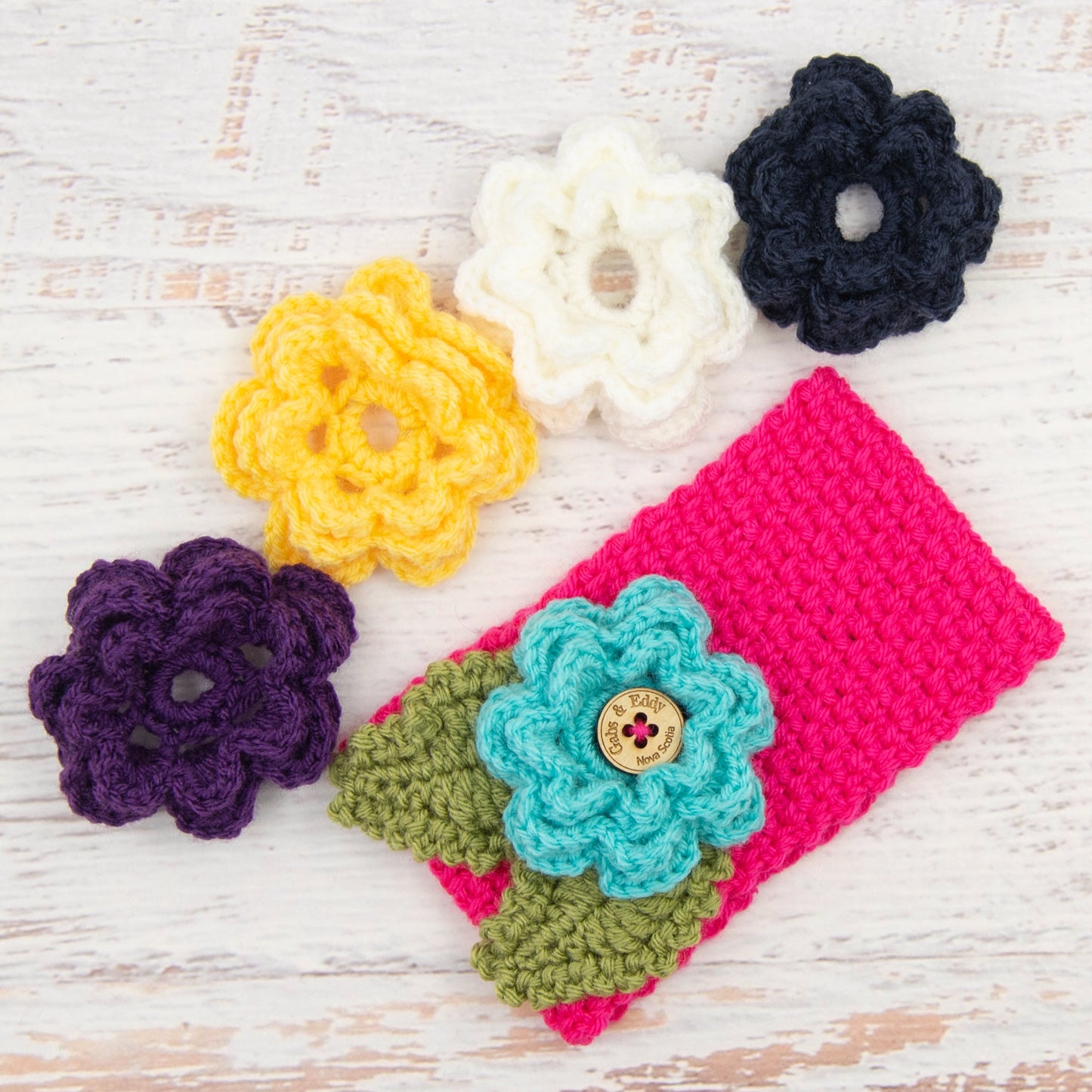 In-Stock 3-10 Year Garden Party Headband in Rose Shocking with 5 Interchangeable Flowers