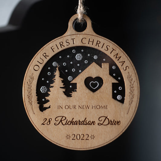 Personalized New Home Christmas Tree Ornament