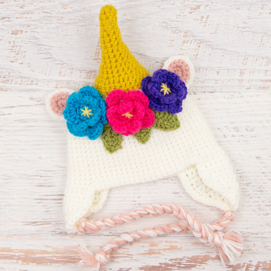 In-Stock 6-12 Month Unicorn Hat in White