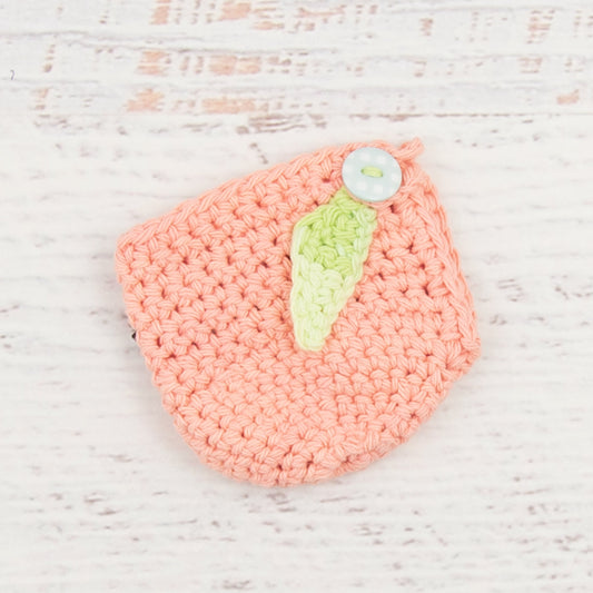 Cotton Apple Cozy in Pink with Pale Blue Button Detail