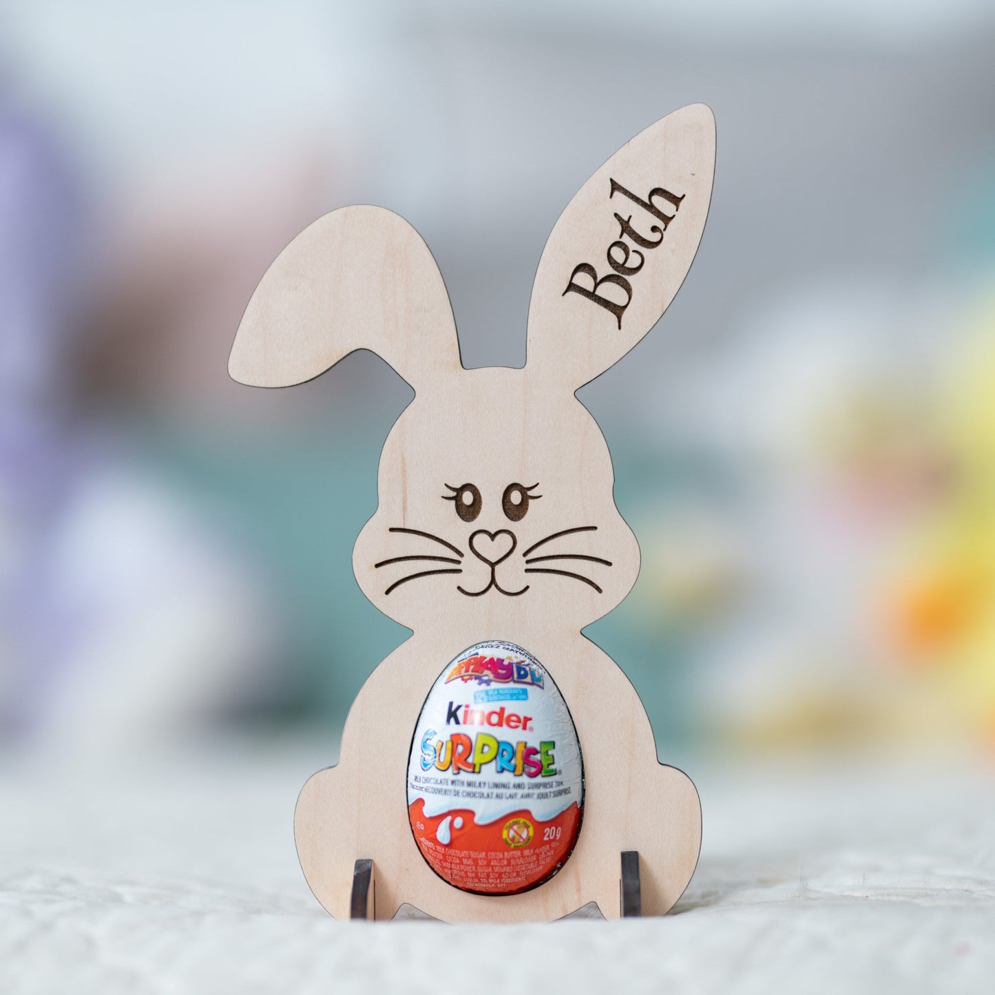Personalized Easter Bunny Kinder Egg Holder