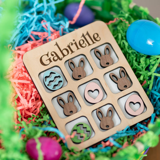 Personalized Easter Themed Tic Tac Toe Game