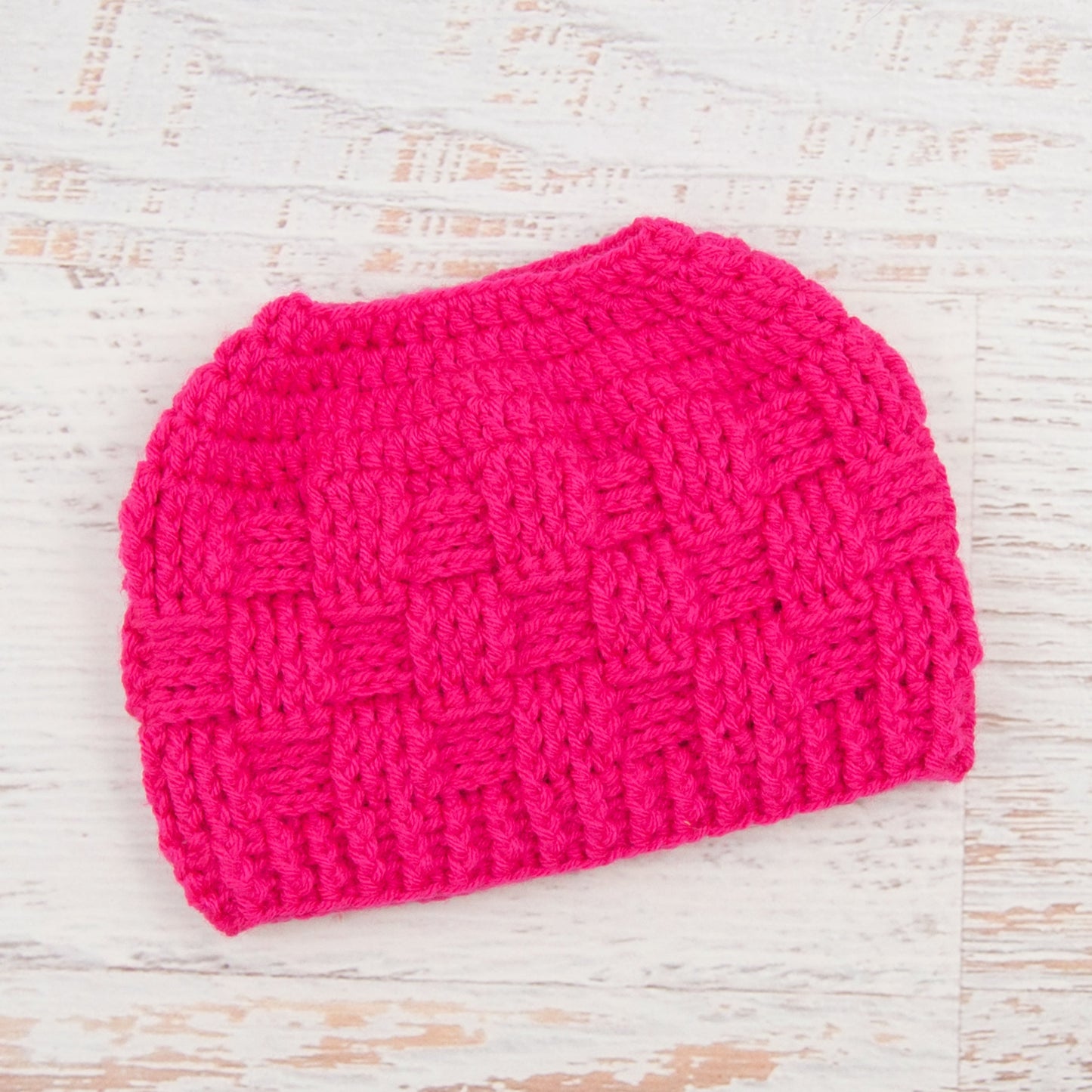 In-Stock The 'Everyday' Messy Bun Hat in Rose Shocking