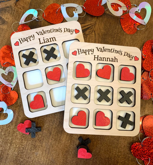 Personalized Valentine Tic Tac Toe Game