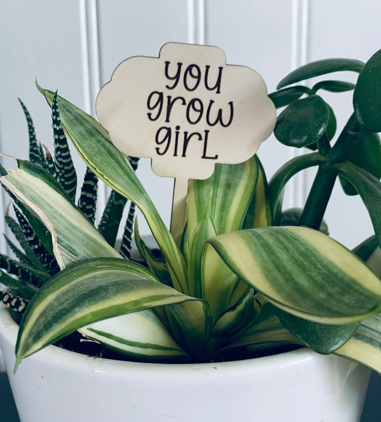 'You Grow Girl' Plant Stake