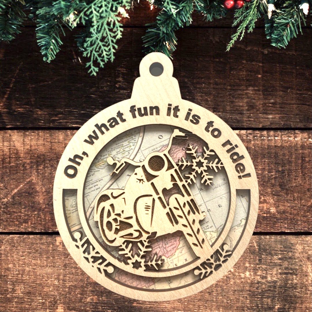 'Oh What Fun it is to Ride' Christmas Tree Ornament