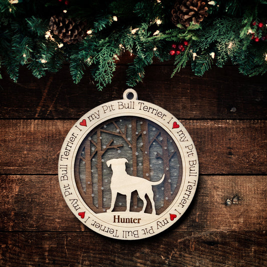 Premium Dog Christmas Tree Ornament (I Love my Dog)