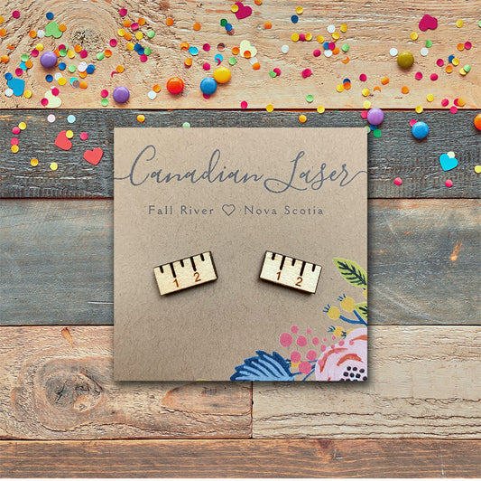 Hand Painted Wooden Studs - Teacher Appreciation - rulers